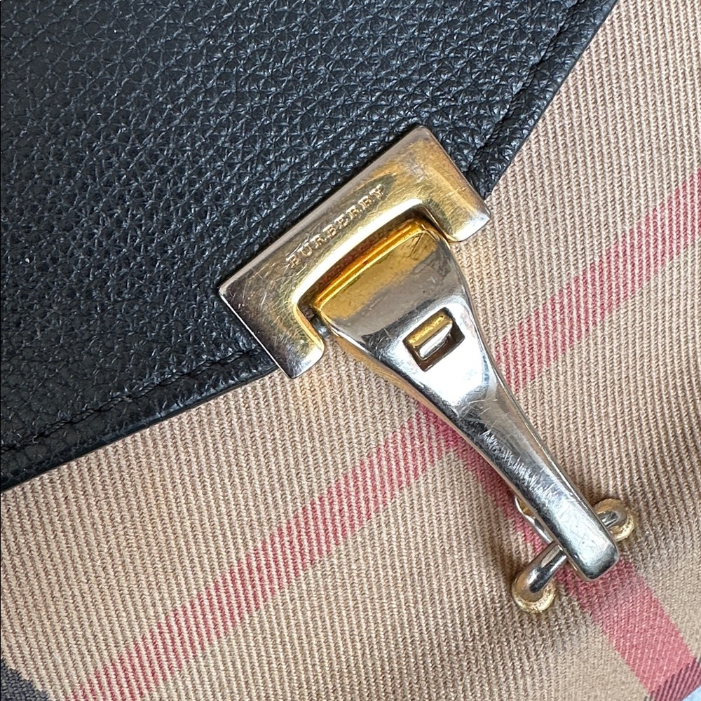 Burberry Macken Check Leather Crossbody Bag - Picture 3 of 13